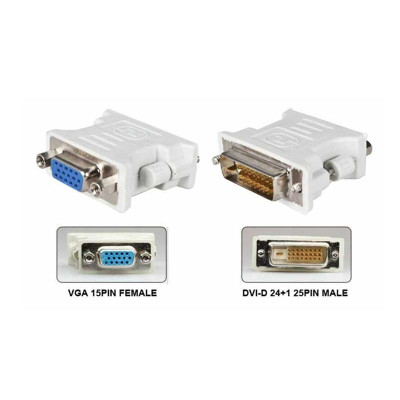 Adapter DVI-D 24+1p male - VGA HD15 female